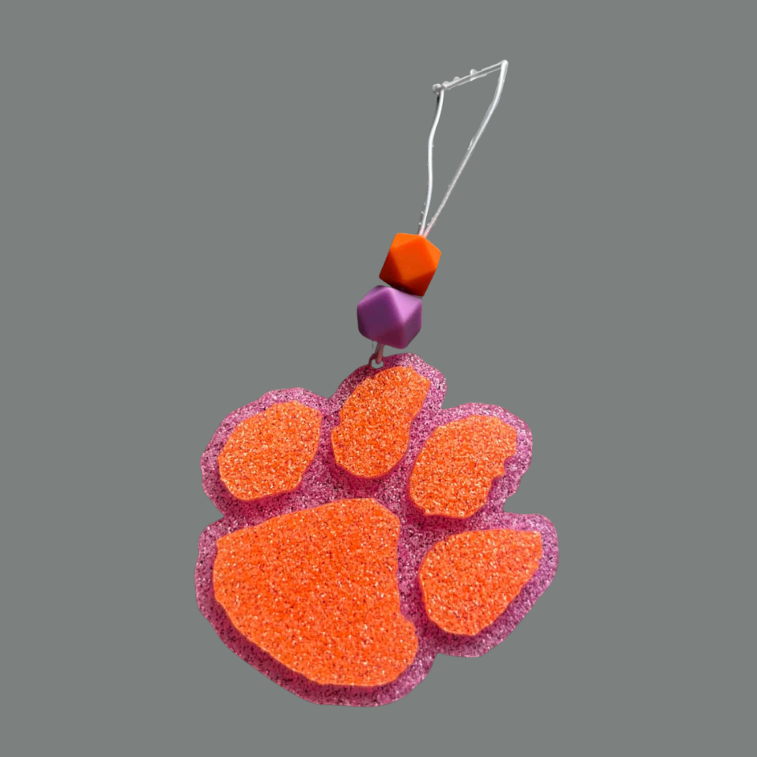 Clemson Car Charm (Sparkles)