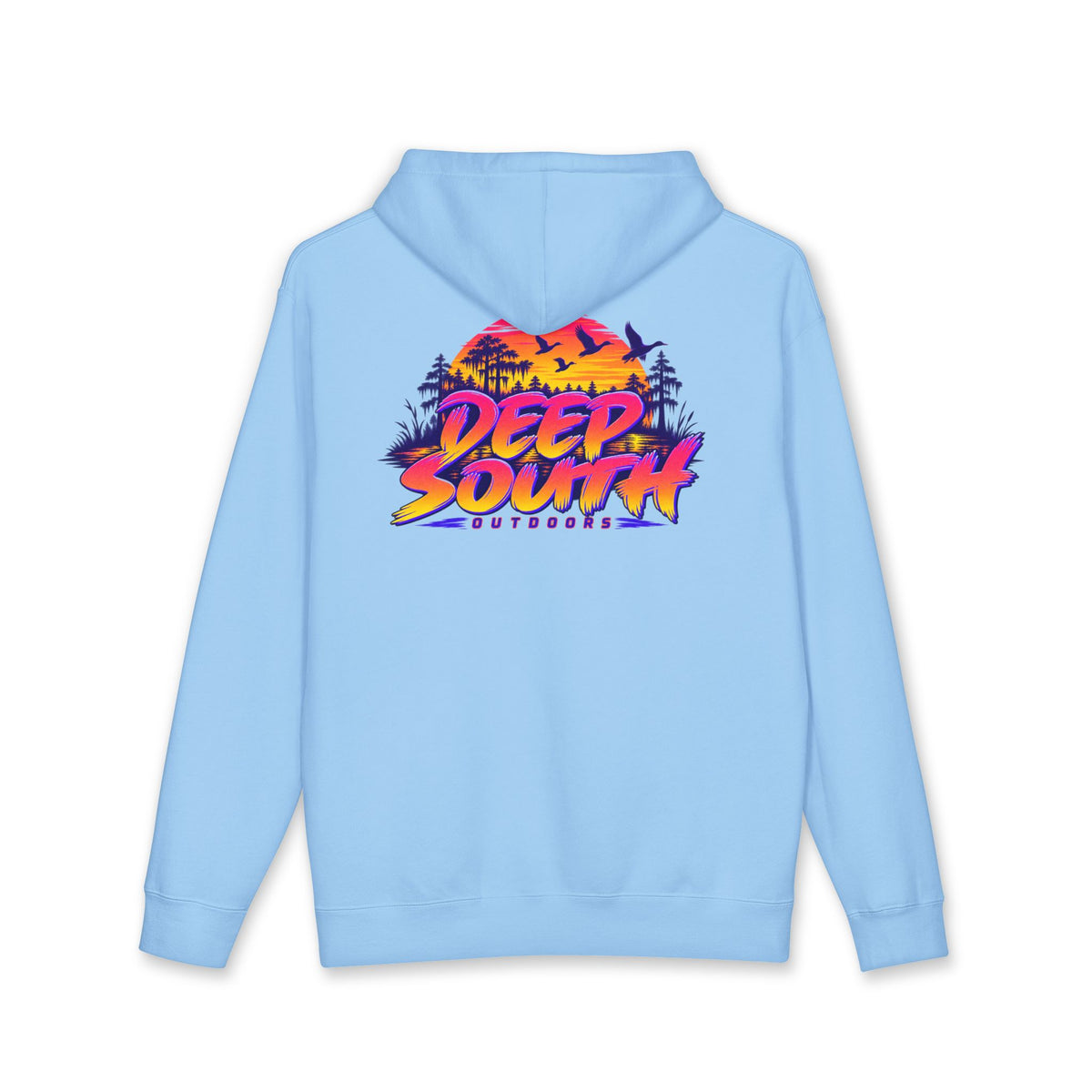 Deep South Sunset Hoodie Blue Aqua