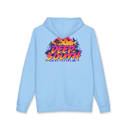 Deep South Sunset Hoodie Blue Aqua