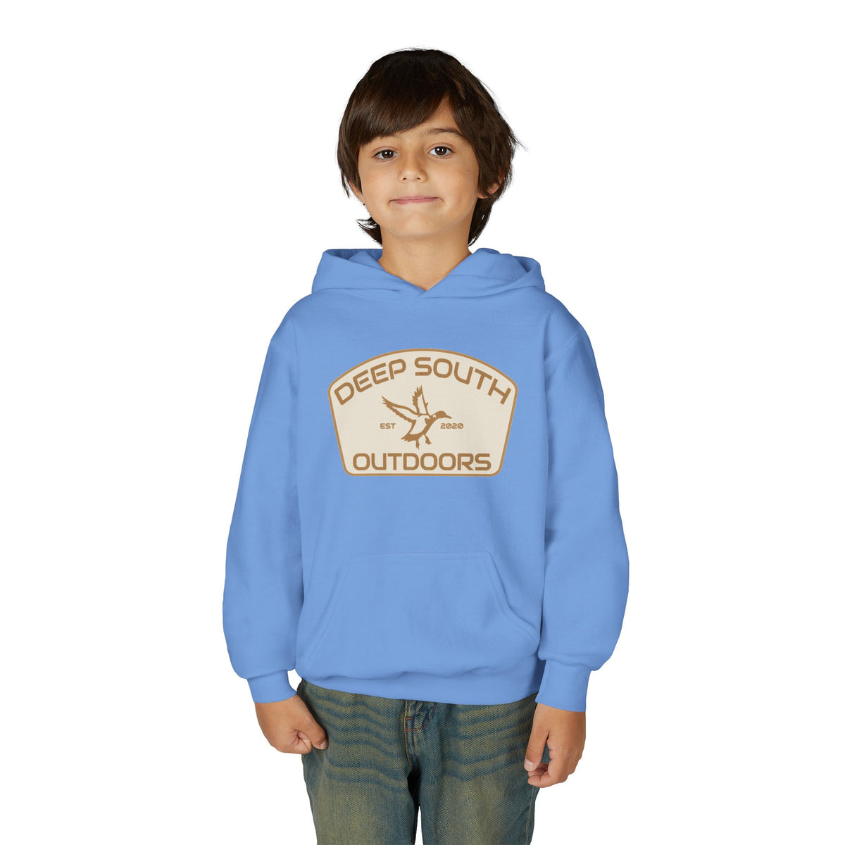 Deep South Outdoors Youth Hoodie Carolina Blue