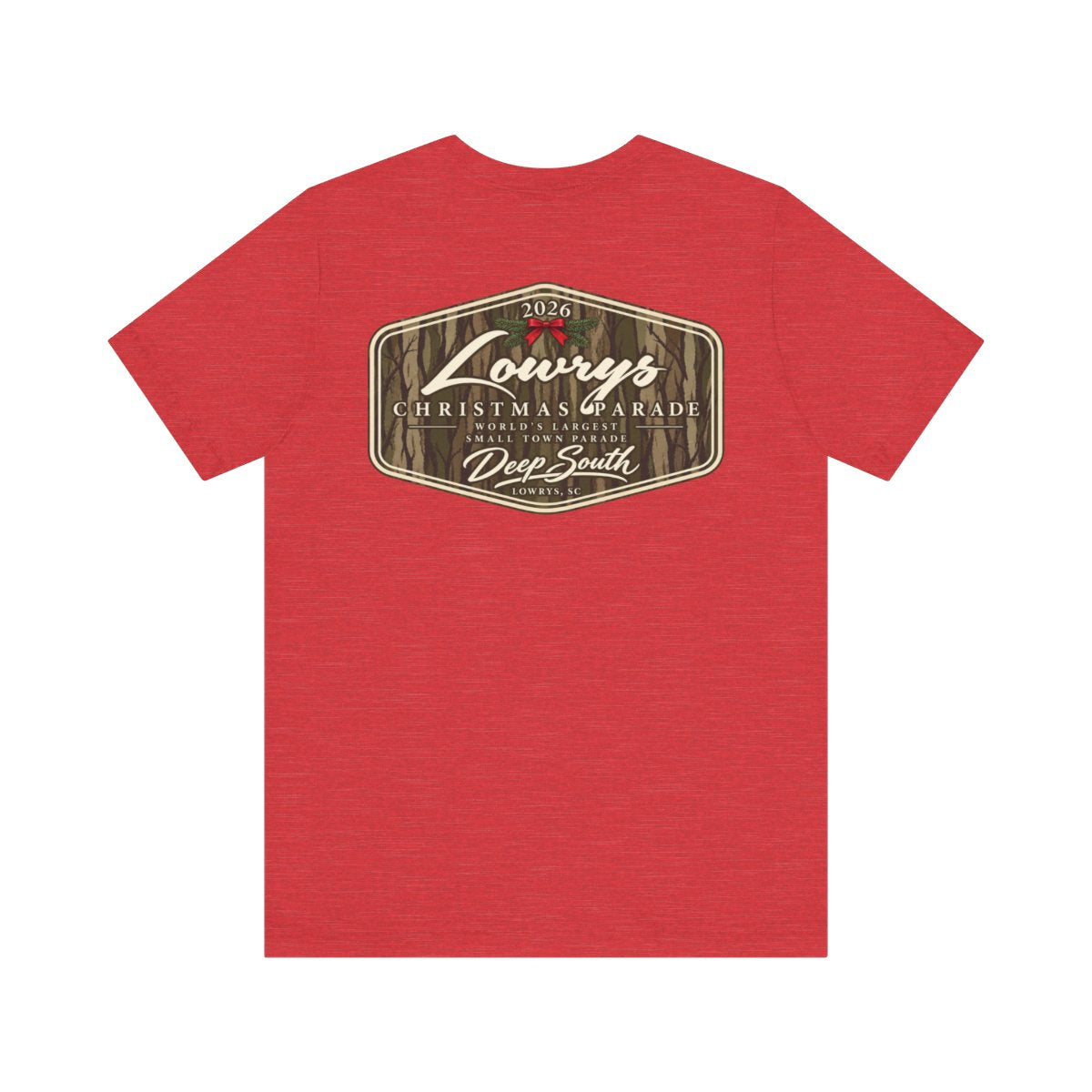 Lowrys Christmas Parade Camo Badge Tee (Red)