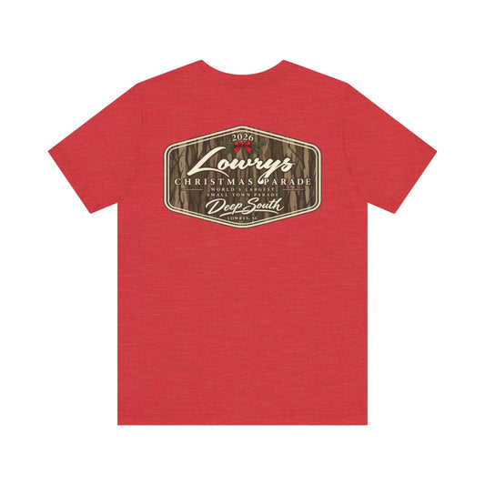 Lowrys Christmas Parade Camo Badge Tee (Red)
