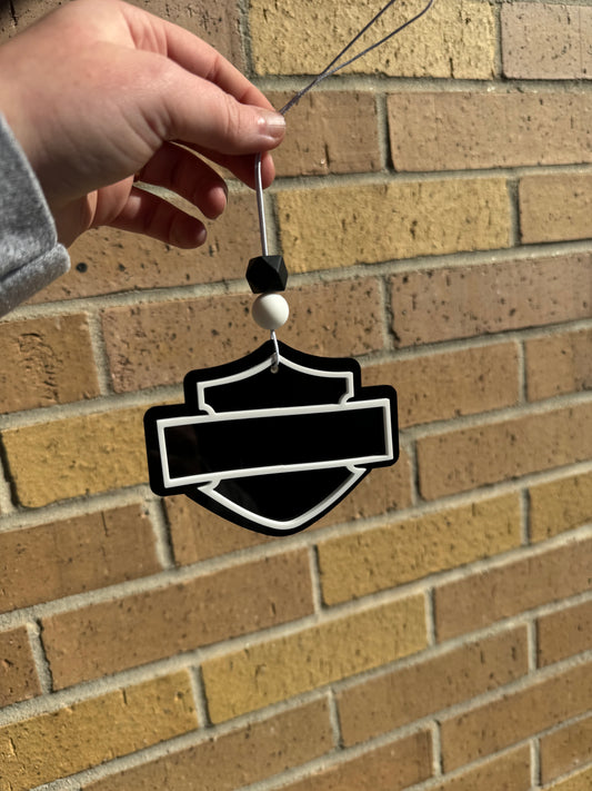 Harley Car Charm - White/Black