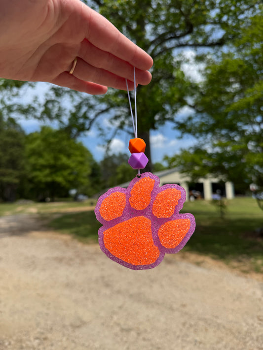 Clemson Car Charm (Sparkles)